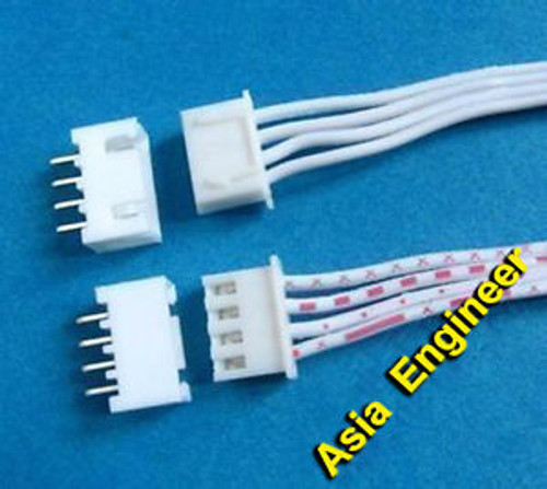 500 pcs 4 Pin Connector leads  Heade 2.54 mm L: 200mm