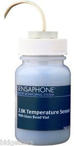 Sensaphone 2.8K Ultra Low -85Â°C Temperature Sensor Glass Bead Vial Teflon Cable