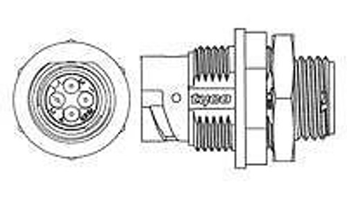 Standard Circular Connector PNL MOUNT RECPT 8-4 (10 pieces)