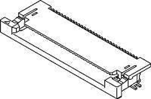 FFC & FPC Connectors .50MM FFC/FPC RA 30P SMT zif top contact (50 pieces)