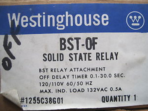 NEW WESTINGHOUSE BST-OF SOLID STATE RELAY TIMER