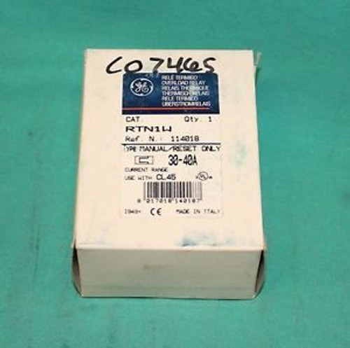 General Electric RTN1W Overload Relay Motor Protector 30-40A NEW