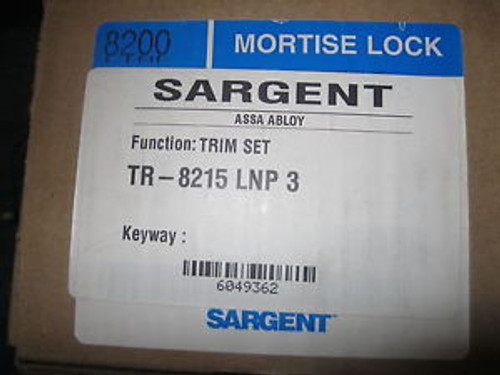 New Sargent TR8215-LNP-LN Rose & P Lever Trim pack for 8200 Mortise Lock