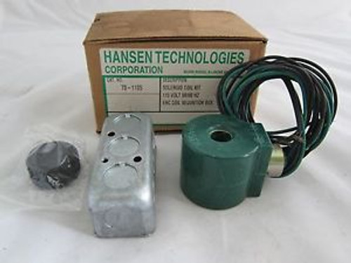 Hansen 70-1105 Solenoid Coil Kit 115V 50/60 HZ ENC Coil w/ Junction Box
