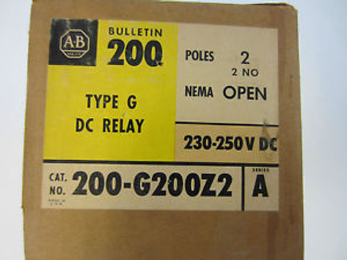 ALLEN BRADLEY 200-G200Z2 TYPE G DC RELAY