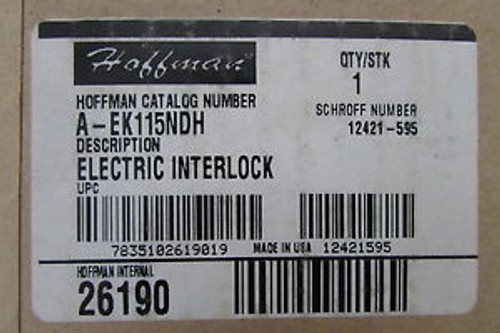 HOFFMAN Electrical Interlock A EK115NDH 120/110 .100/.120 AMPS