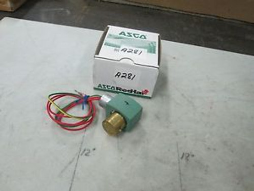 ASCO Solenoid Valve Cat #8262G2 110/120V 1/8 FNPT Air/Gas 155 PSI N/C (New)