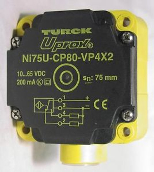 TURCK NI75U-CP80-VP4X2 PROXIMITY SWITCH 10-65VDC WELD IMUNE New