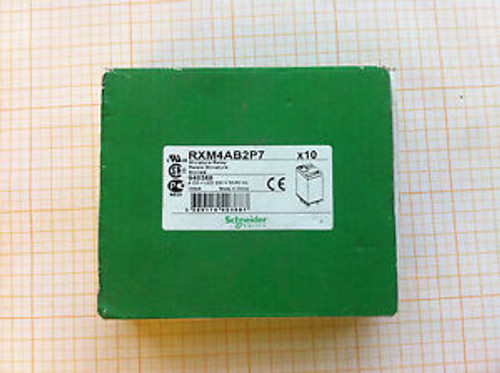 10Pcs NEW SCHNEIDER ELECTRIC, RXM4AB2P7, RELAY, 4 CO, 230VAC, W/ LED