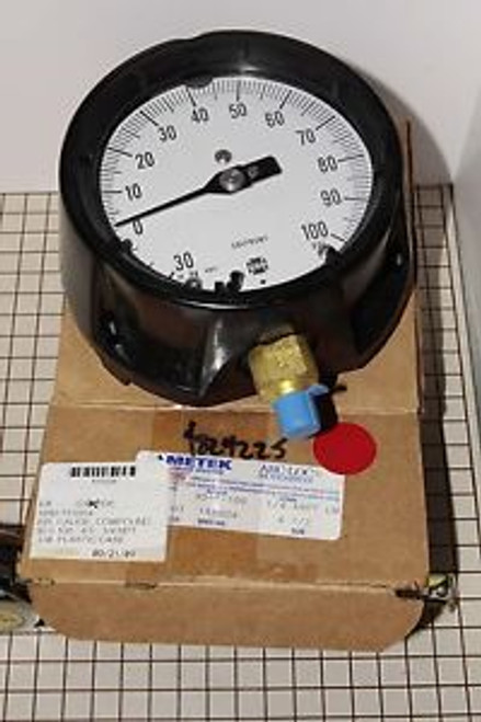 Solfrunt Ametek  30-0-100 PSI Pressure Vacuum Gauge 1/4 NPT   4.5   1980-155004