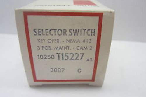 NEW CUTLER HAMMER 10250T-15227 SELECTOR SWITCH 10250T15227