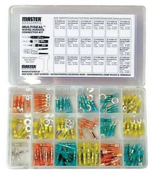 MASTER APPLIANCE 10068 Wire Harness Connector Kit,90 Pc,w/ Iron