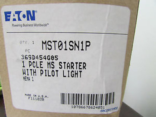 Eaton Cutler Hammer MST01SN1P  1 Pole MS Starter with Pilot Light
