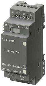 6ED1055-1CB00-0BA0 Siemens LOGO  DM8 24 EXP , PU/I/O: 24V/24V/TRANS., 4 DI/4 DO