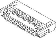 FFC & FPC Connectors 0.5 FPC ZIF Hsg Assy ssy 10Ckt EmbsTp Pkg (50 pieces)