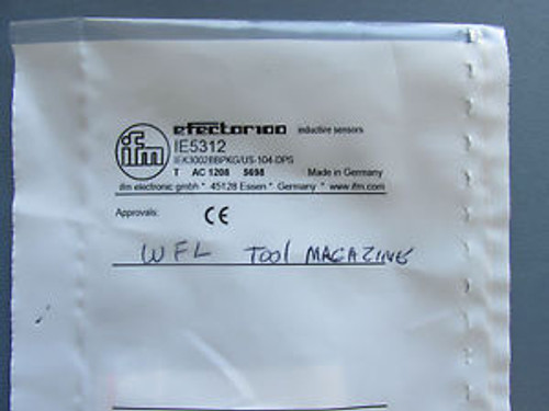 IFM #IEK3002BBPKG/US-104-DPS Inductive Sensor IE5312 NEW Sealed Bag