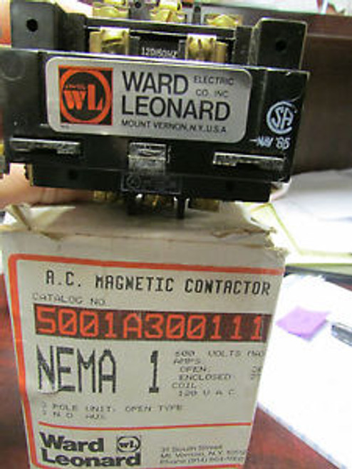 Ward Leonard 5001A300111 A.C. Magnetic Contactor