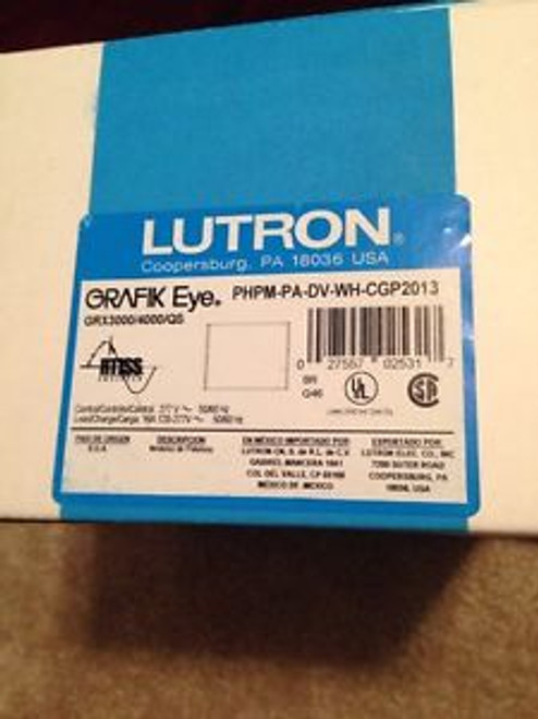 LUTRON PHPM-PA-DV-WH GRAFIK EYE GRX3000/4000/QS New