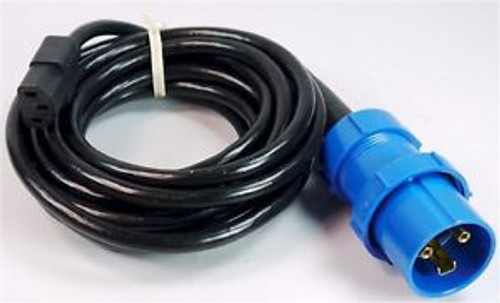 NEW 15 Ft, 16AWG Power Cable with EC320 Female PLUG & Russellstoll 3720DPU1 PLUG