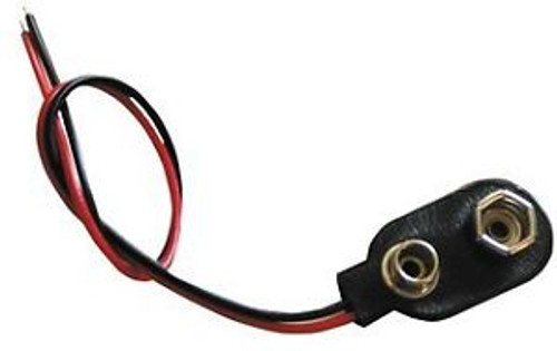 BUD INDUSTRIES HH-3449 BATTERY CLIP, 9V, WIRE LEAD (100 pieces)
