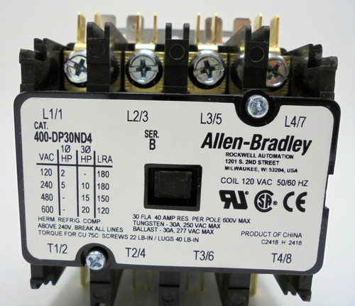 Allen-Bradley 400-Dp30Nd4 Definite Purpose Contactor