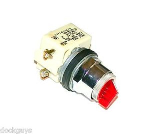 NEW SQUARE D RED ILLUMINATED MAINTAINED SELECTOR SWITCH MODEL 9001K11JIR