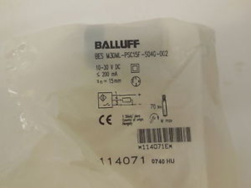 NEW BALLUFF  BES M30ML-PSC15F-S04G-002 PROXIMITY SENSOR BESM30MLPSC15FS04G002