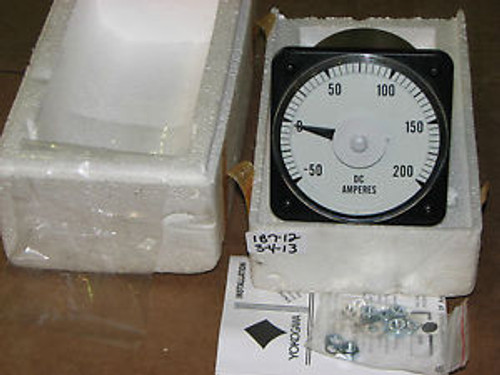 NEW YOKOGAWA DC AMMETER 103122XXXX 25-0-100 MVDC SCALE 50-0-200 DC AMPERES DB40