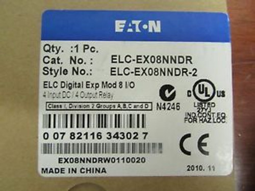 EATON CUTLER HAMMER ELC EX08NNDR ELC EX08NNDR 2 Expansion Module 8 I/O