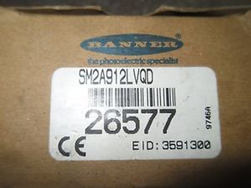 (N1-2-8) 1 New BANNER SM2A912LVQD 26577 VALU-BEAM PHOTOELECTRIC SENSOR