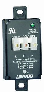 Leviton 3800-DIN 120 Volt AC  2P  3 Wire  Equipment Cabinet SPD Surge Protective