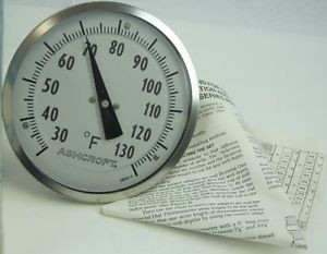ASHCROFT 50EL60R040 Industrial Bi-Metal Thermometer 30/130F Liquid Filled #1