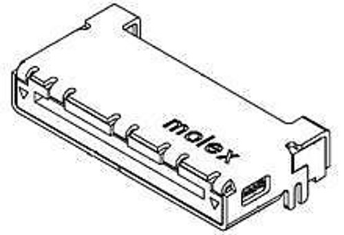 I/O Connectors Receptacle Assy 0.5 0.5 Shutter I/O 24p. (50 pieces)