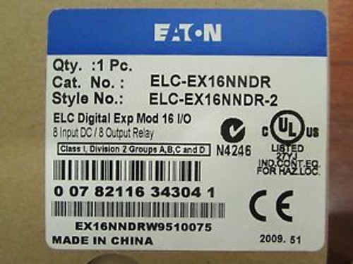 EATON CUTLER HAMMER ELC EX16NNDR ELC EX16NNDR 2 Digital Expansion Module 16 I/O