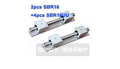 SBR16-350mm 2 rails support +4 SBR16UU bearing blocks linear bearing slide unit