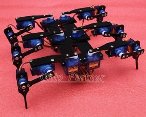 6 Legs 18 DOF Robot Black Spider Robot + 18pcs SG90 Servo Motors