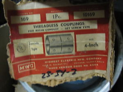 Midwest Electric # 169 4 Set Screw Coupling For Rigid