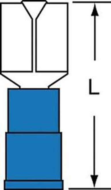 3M MVI14-250DFK Female Disconnect,Blue,16to14 AWG,PK1000 G5751006