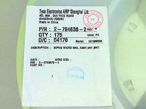 TE Connectivity / Tyco / AMP 2-794638-2 22-pin SMD connectors, gold plated