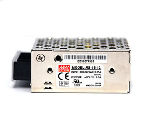 10 Switching Power Supply RS-15-12 12V 1.3A 15W AC100~240V 62x51x28mm Mean Well