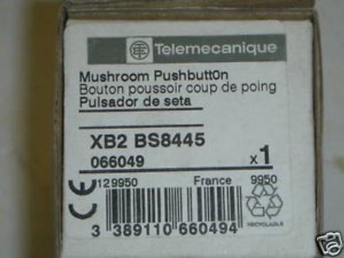 New TELEMECANIQUE XB2 BS8445 MUSHROOM PUSHBUTTON