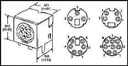 TE CONNECTIVITY / AMP 5749268-1 CONNECTOR, DIN, JACK, 8POS (50 pieces)