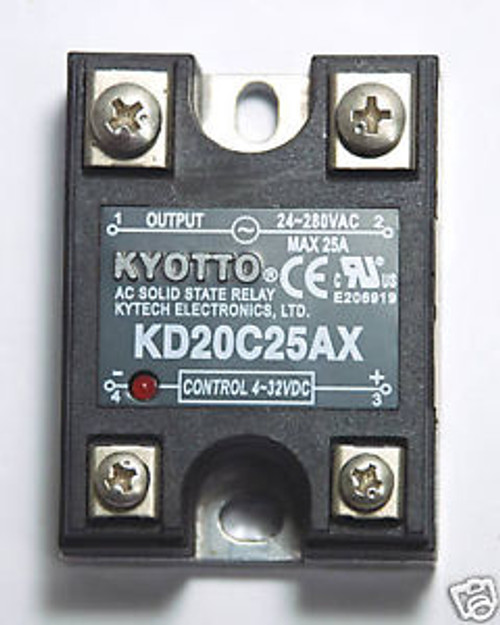 10pc KYOTTO AC Solid State Relay SSR KD20C25AX 280V 25A [ DC to AC ]