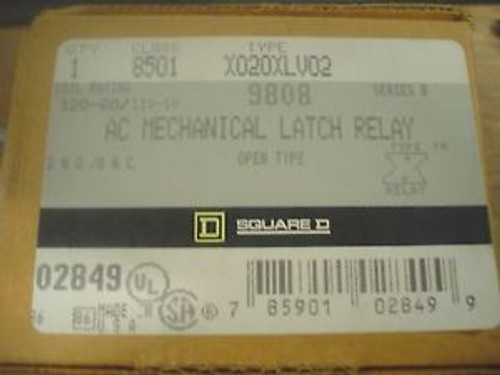 Square D AC Mechanical Latch Relay  X020XLV02  60 day warranty - New