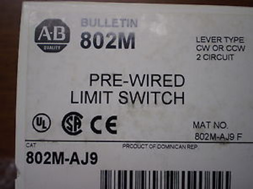 NEW ALLEN BRADLEY 802M-AJ9 SER F LIMIT SWITCH 802M-AJ9 SER F