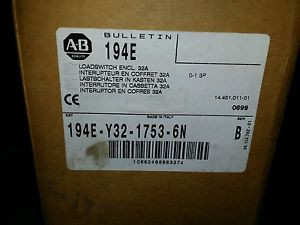 New Allen Bradley 194E-Y32-1753-6N Disconnect Switch W/ Enclosure