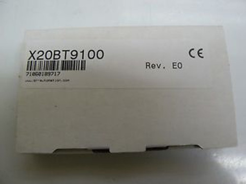 NEW B&R AUTOMATION X20BT9100 REV E0 BUS TRANSMITTER X20 (X2X LINK) 24VDC 10A