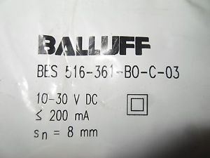 (V6-1) 1 New BALLUFF BES 516-361-BO-C-03 INDUCTIVE PROXIMITY SENSOR