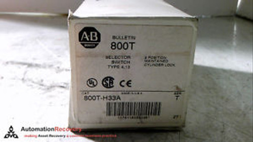 ALLEN BRADLEY 800T-H33A SERIES T SELECTOR SWITCH, NEW