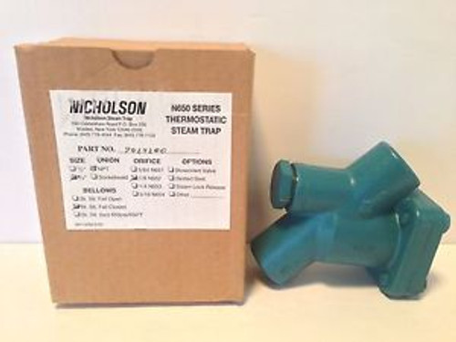 NEW NICHOLSON N650 SERIES THERMOSTATIC STEAM TRAP N652 3/4 500 PSI